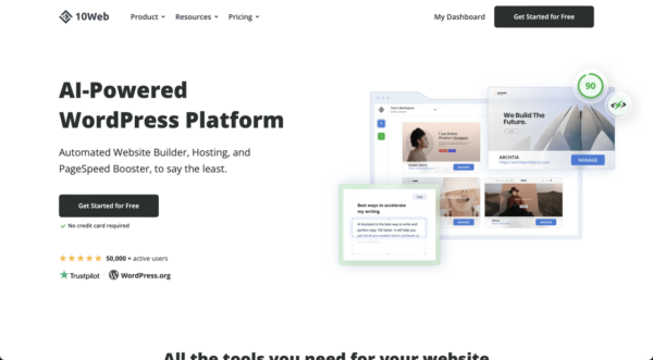 10Web.io – Get the automated website builder now