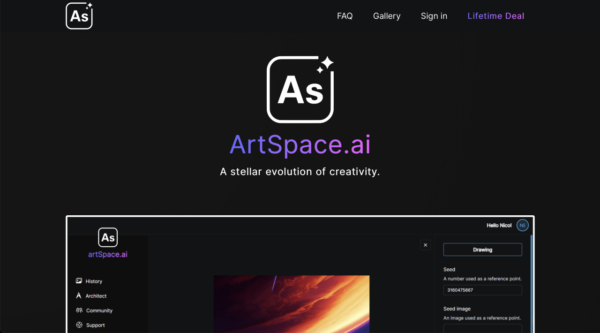 Artspace.ai – AI creativity at its best - AI tools that support you