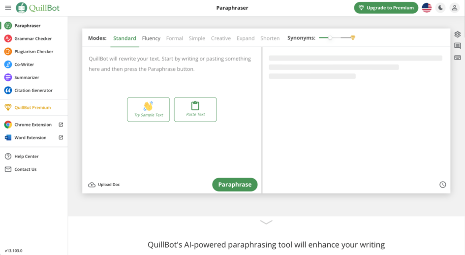 Quillbot.com - Better writing with a paraphraser - AI tools that support you