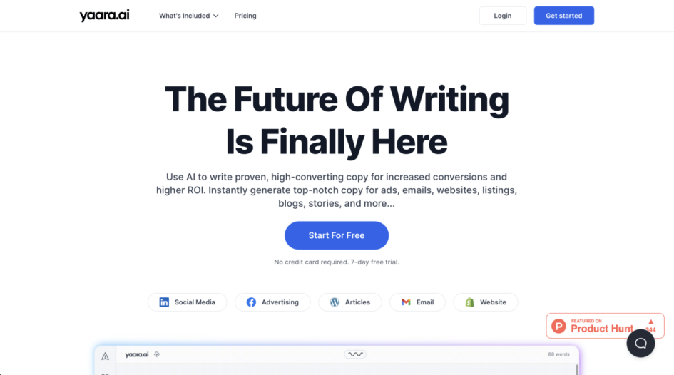 Yaara.ai – Check out the future of writing - AI tools that support you