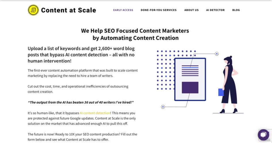 contentatscale.ai - screenshot homepage